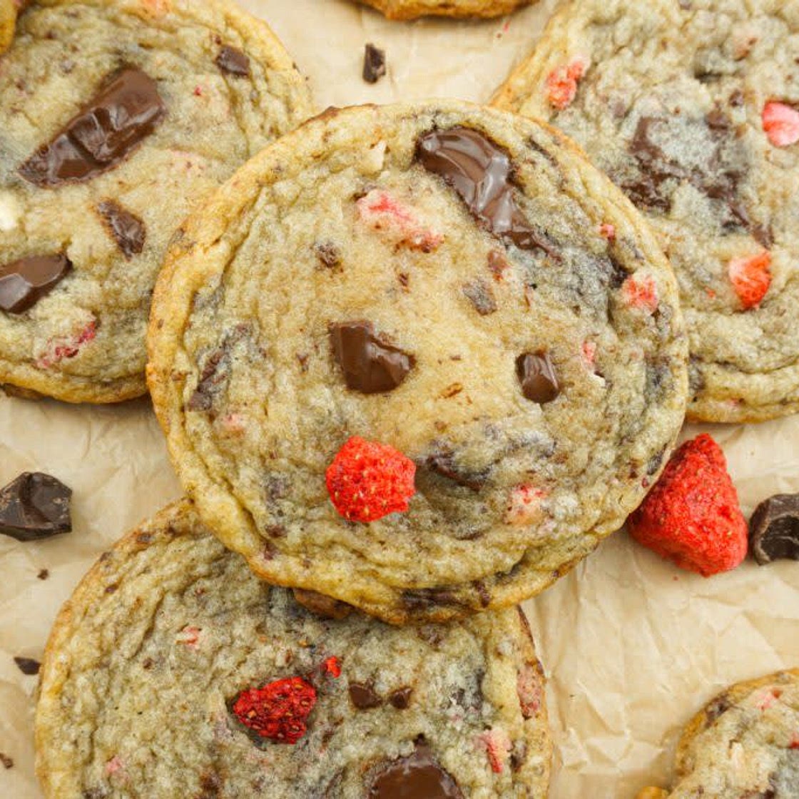 Strawberry Chocolate Chunk Cookies