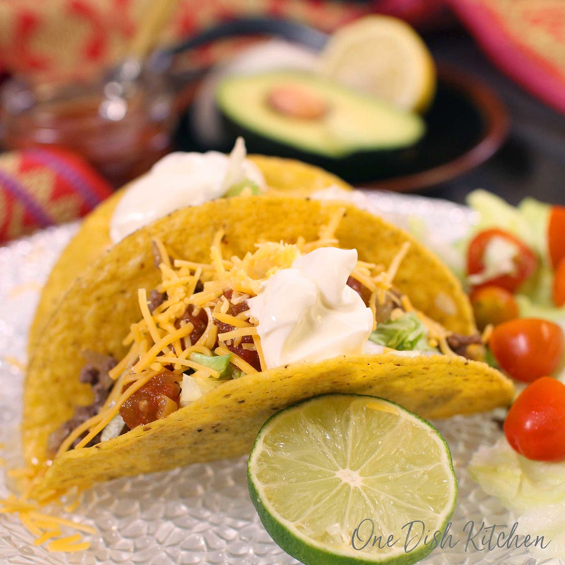 Ground Beef Tacos For One