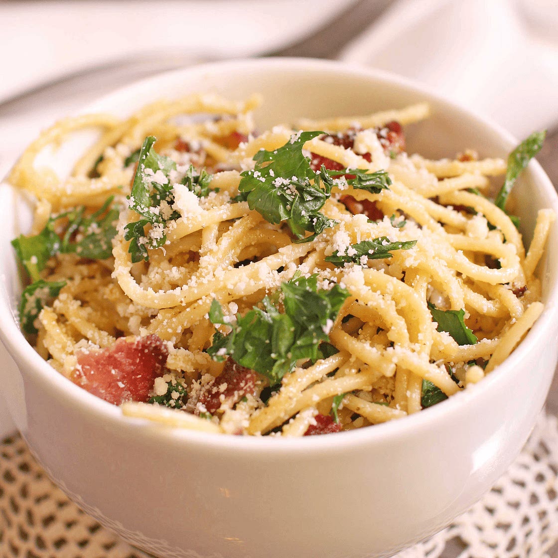 Pasta Carbonara For One