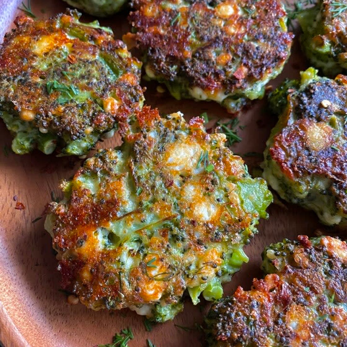 Broccoli feta fritters 