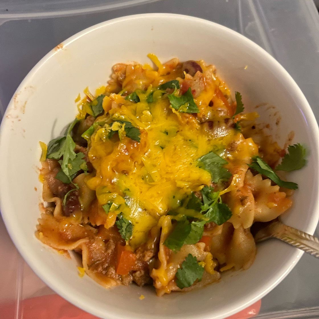 One Pot Chili Mac and Cheese
