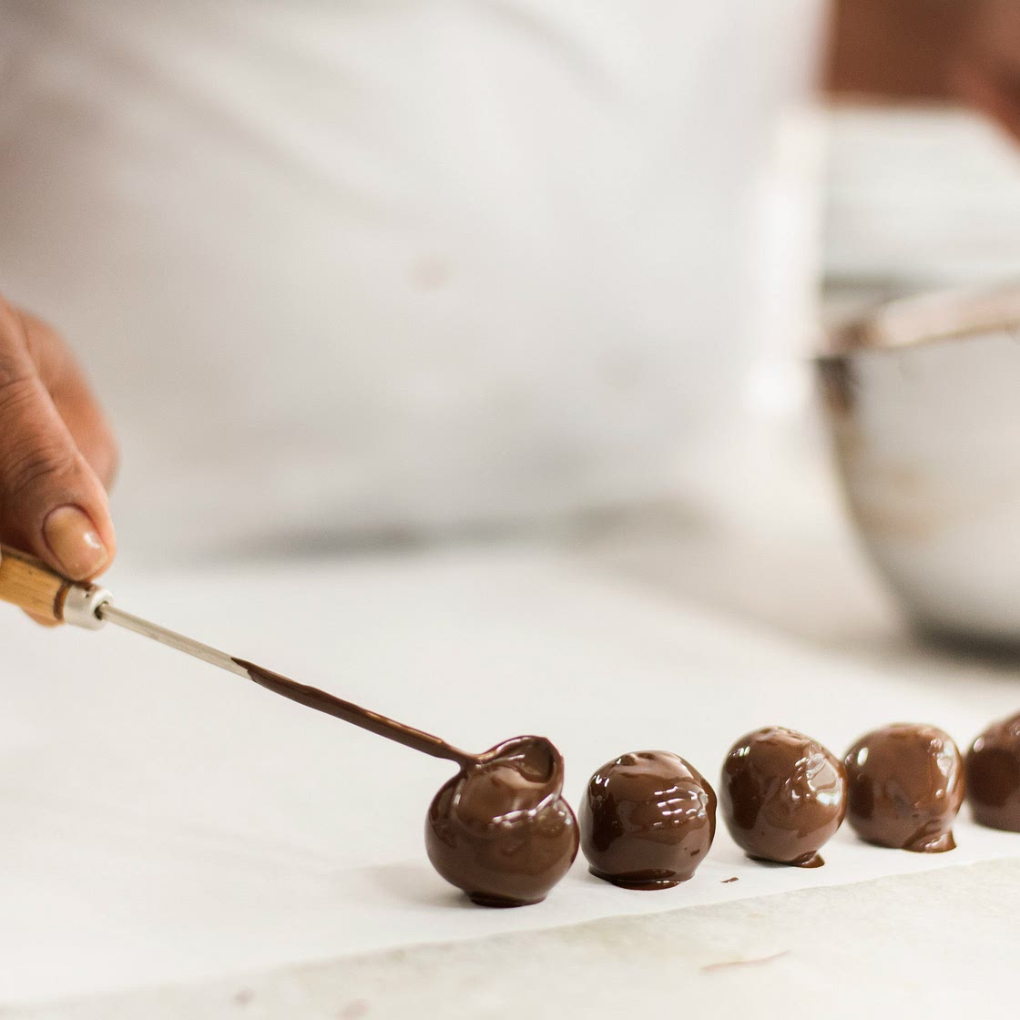Chocolate Charoset Truffles
