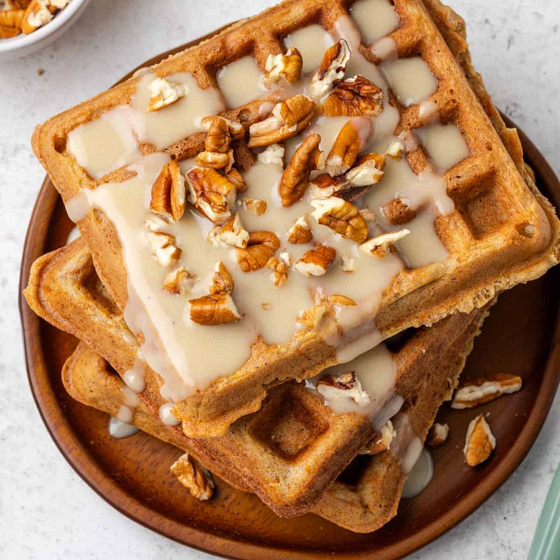 Carrot Cake Waffles