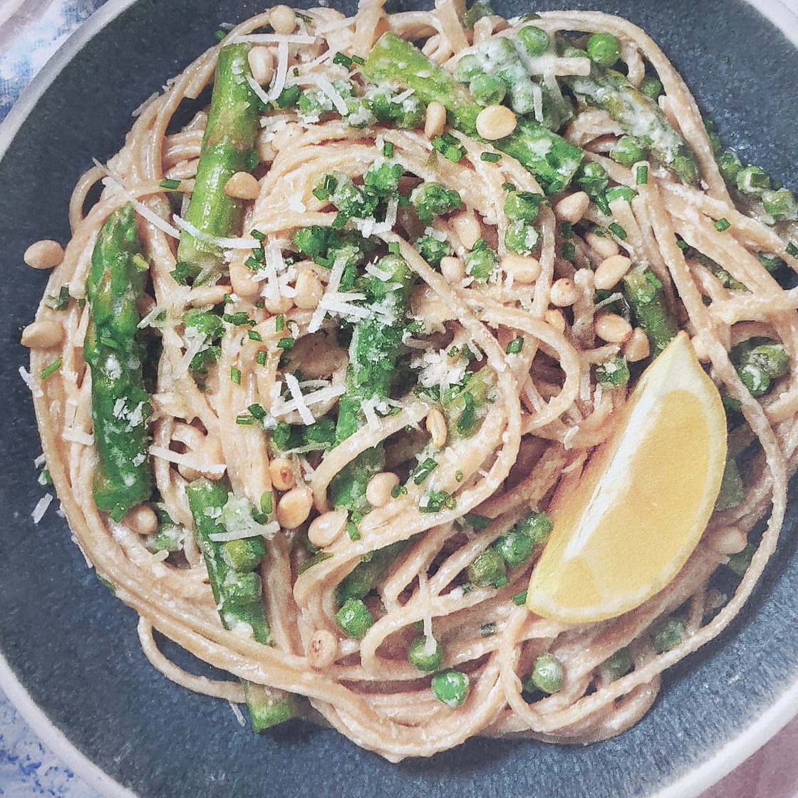 Creamy Linguine Primavera