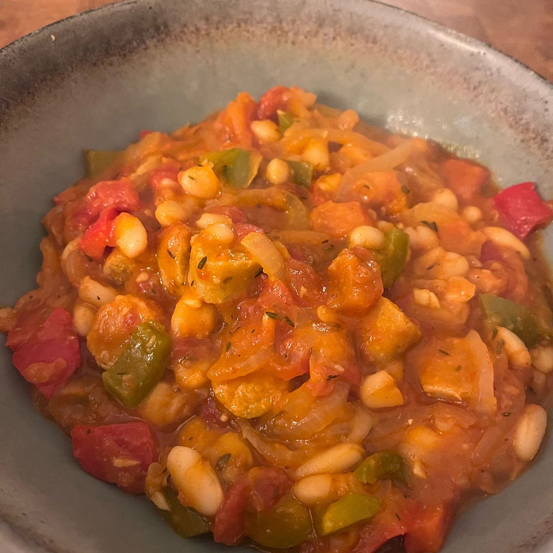 Sausage & Bean Casserole w Crusty Bread