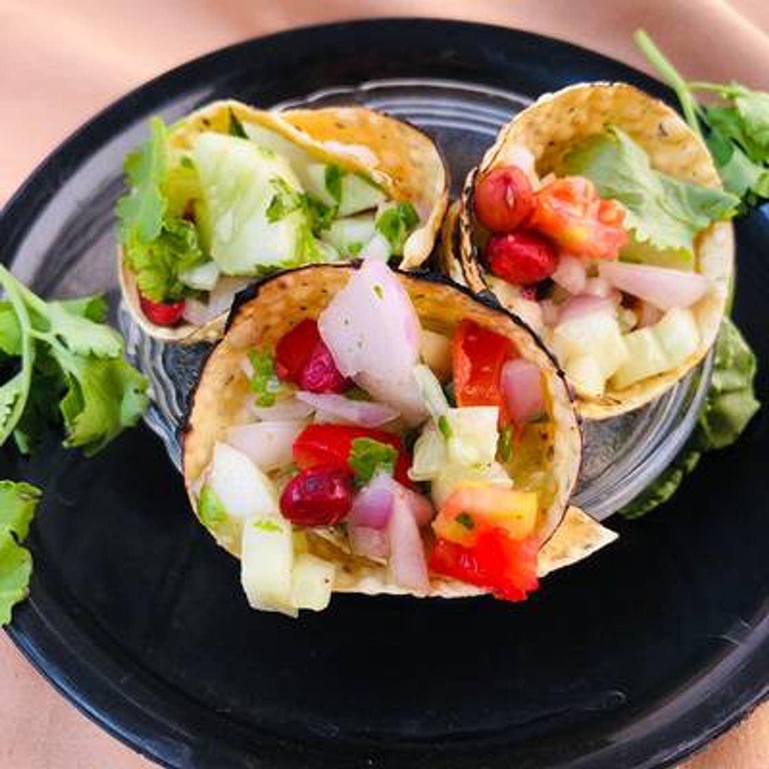 पापड़ कोन सलाद (papad cone salad recipe in Hindi)