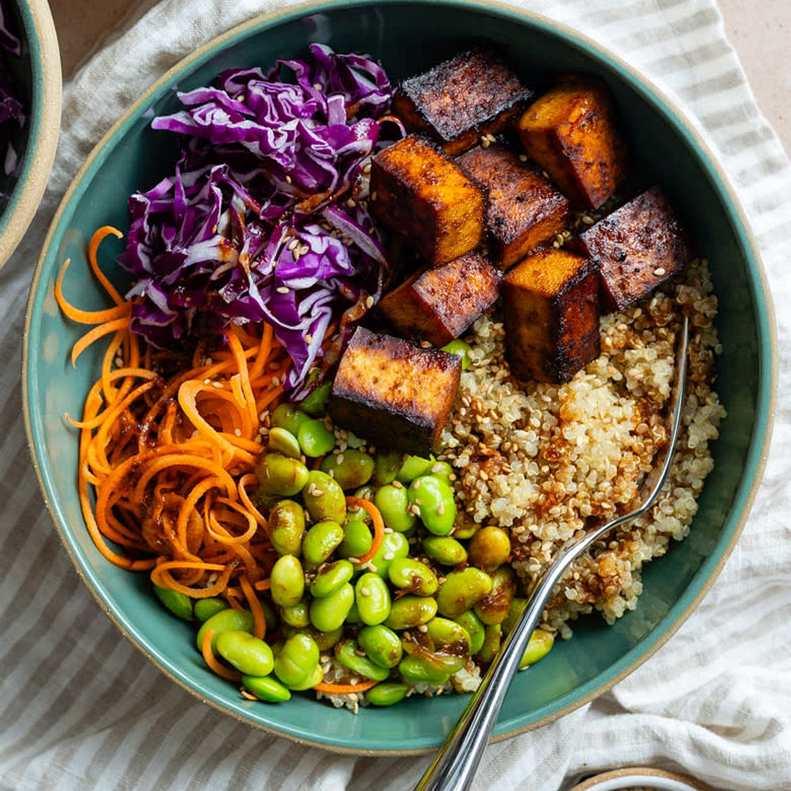 Protein-Packed Vegan Tofu Quinoa Bowls