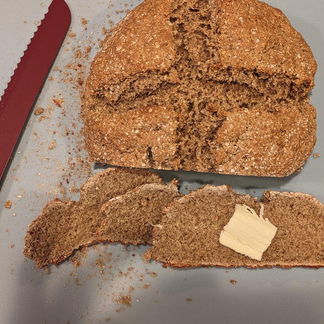 Whole Wheat and Oat Flour Irish Soda Bread
