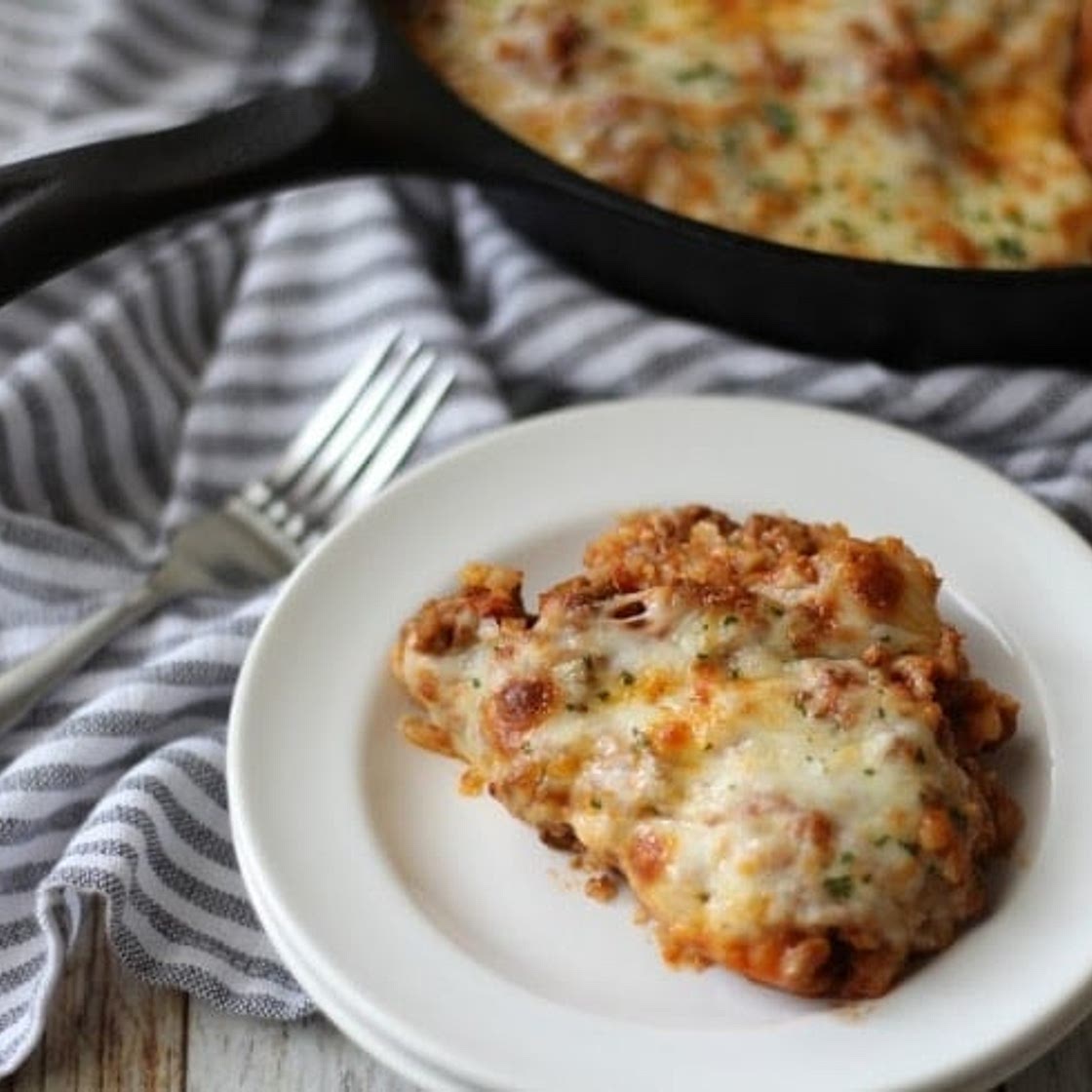 Low Carb Ground Beef Recipe: Italian Keto Beef Skillet