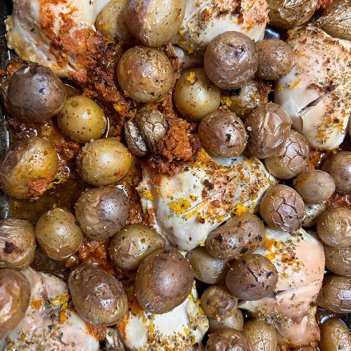 Spanish Chicken With Chorizo and Potatoes