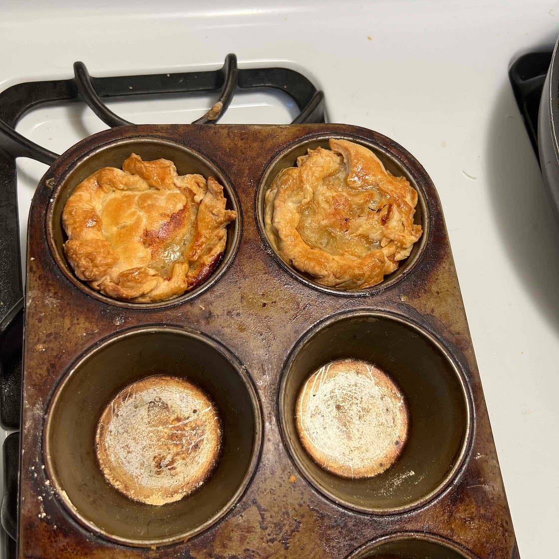 Chicken and mushroom pies 