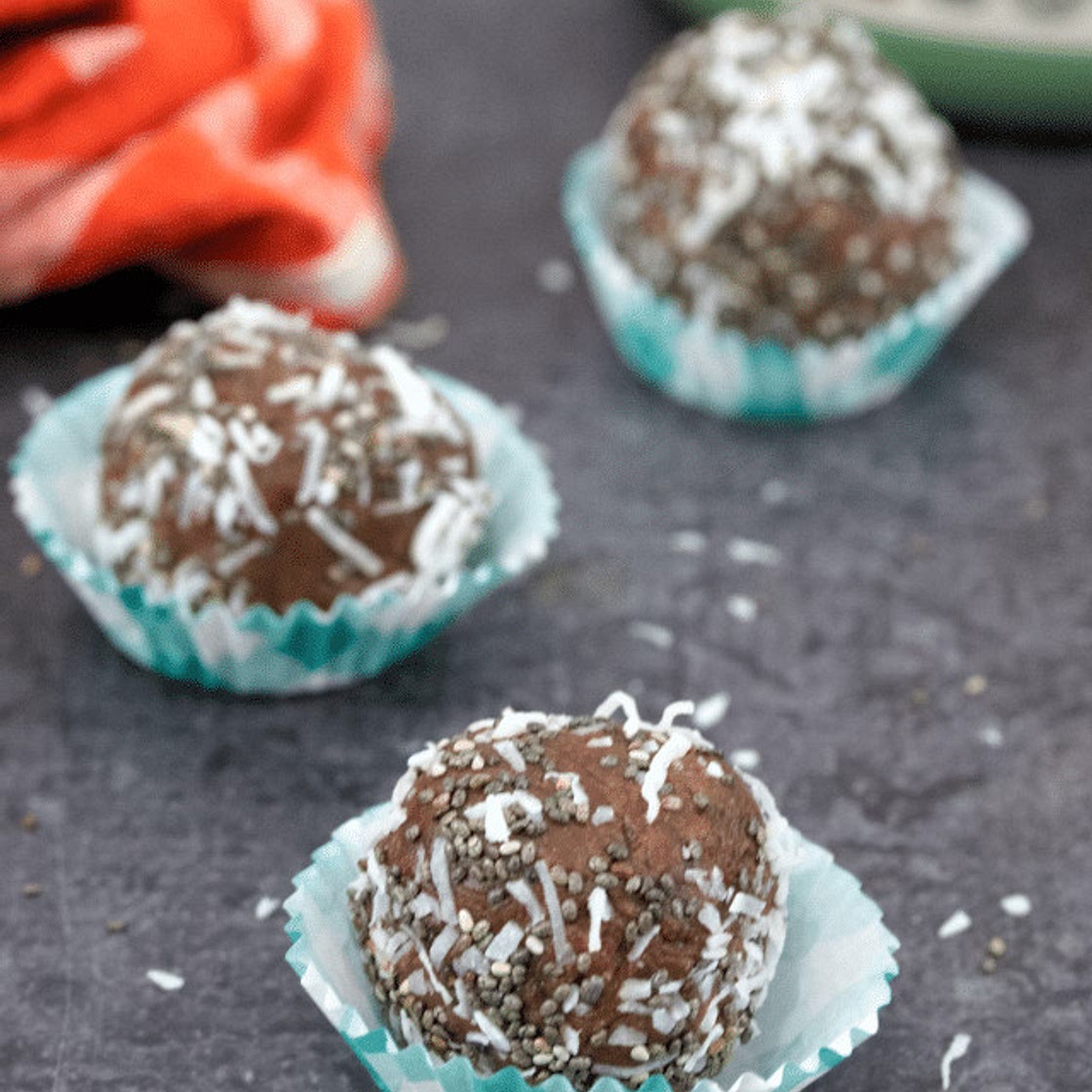 Chocolate Protein Balls (dairy and gluten-free)