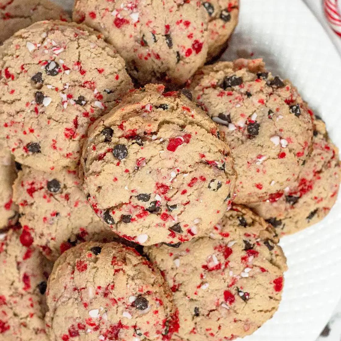 Candy Cane Chocolate Chip Cookies (Gluten-Free & Vegan)