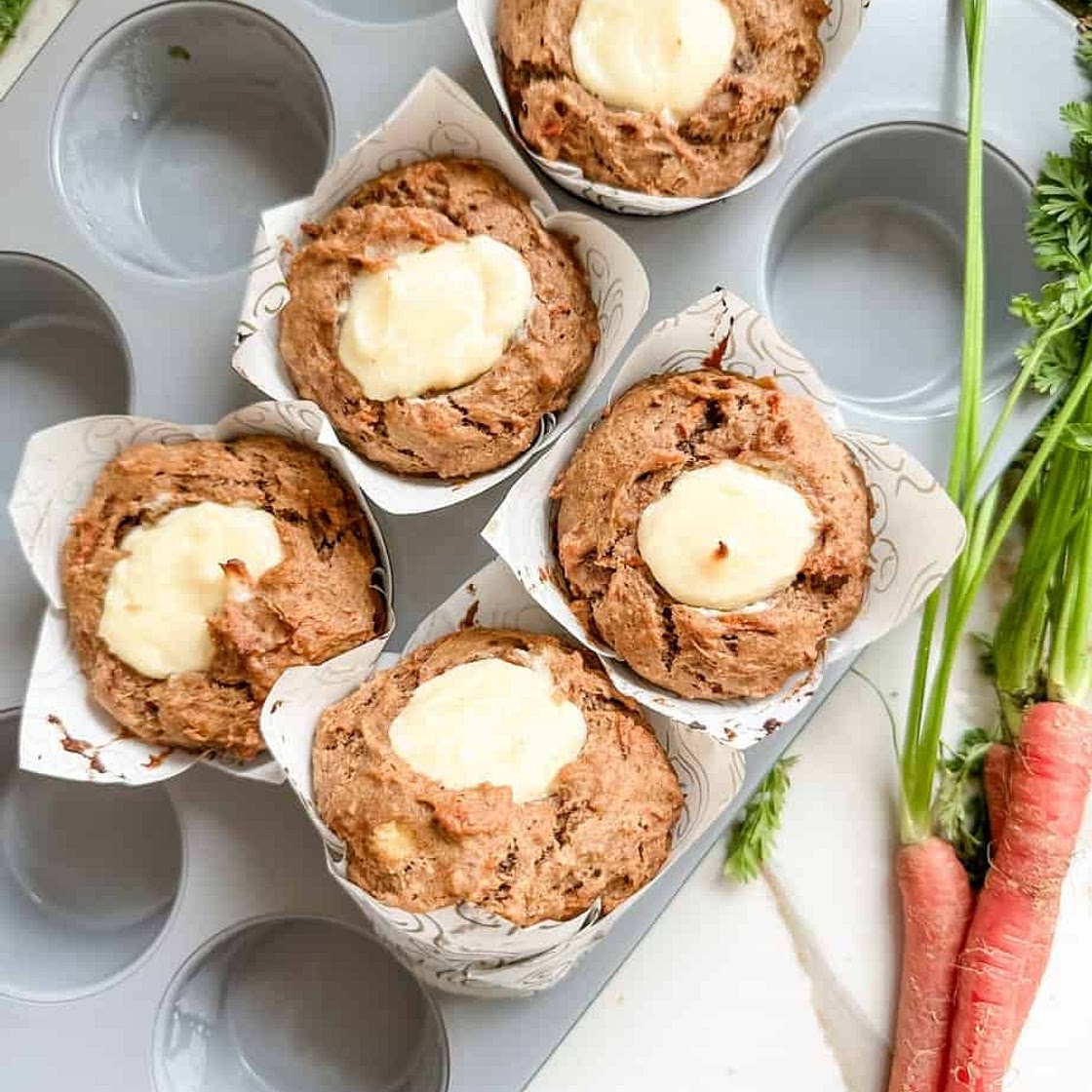 Carrot Cake Banana Muffins
