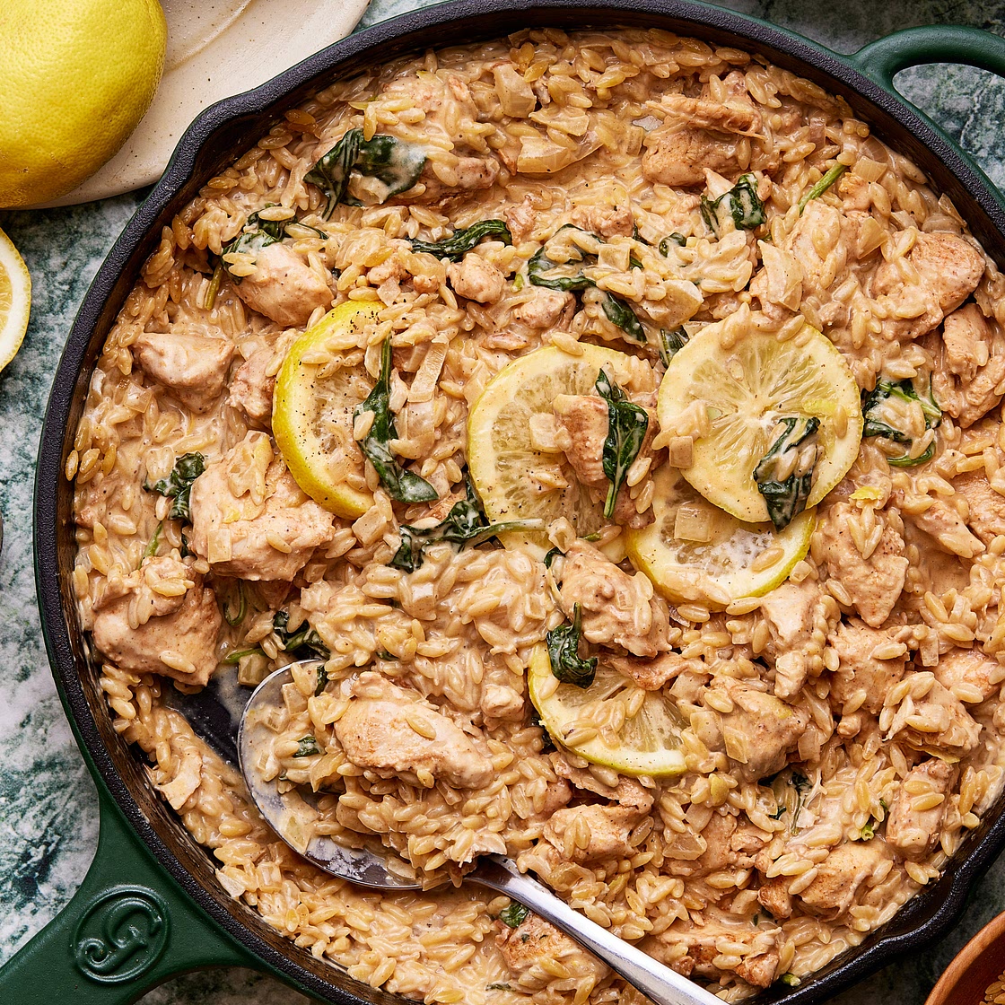 Creamy One-Pan Lemon Chicken Orzo