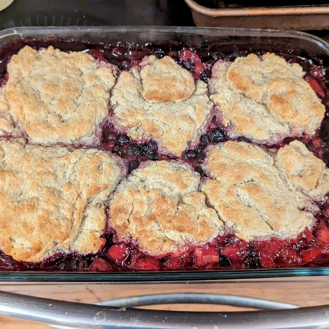 Blueberry Strawberry Cobbler