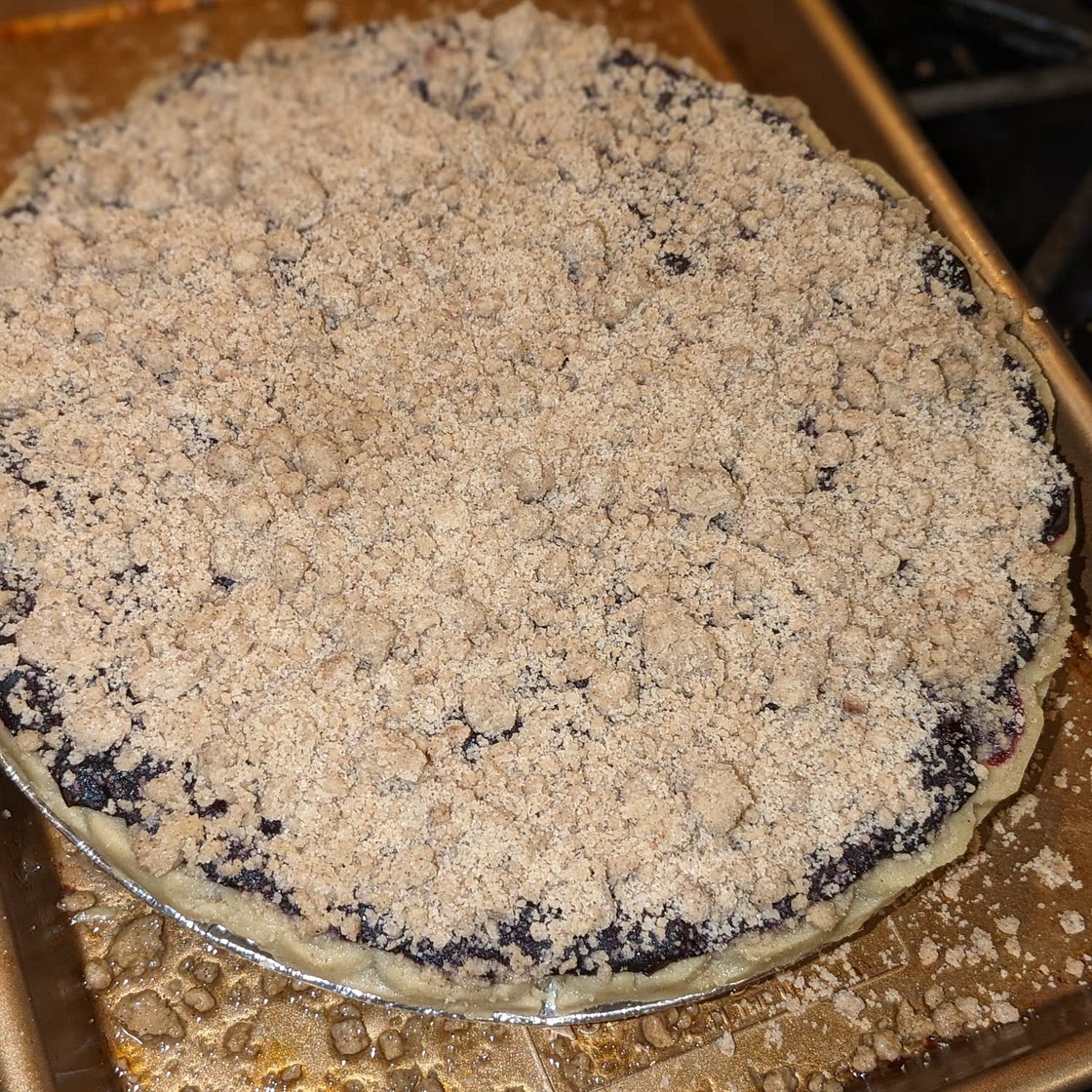 Lemon-Blueberry Streusel Pie