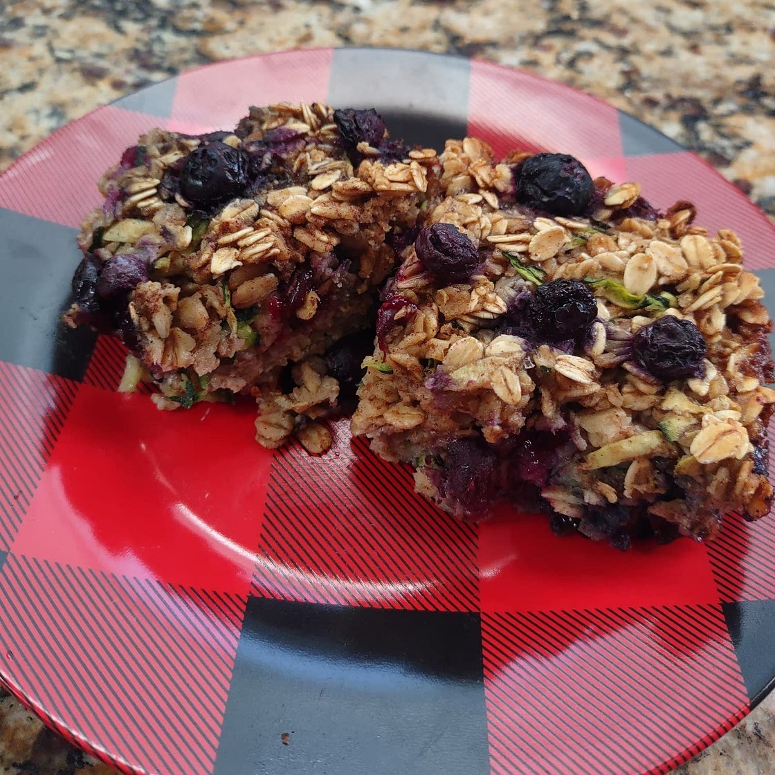Zucchini Blueberry Baked Oatmeal