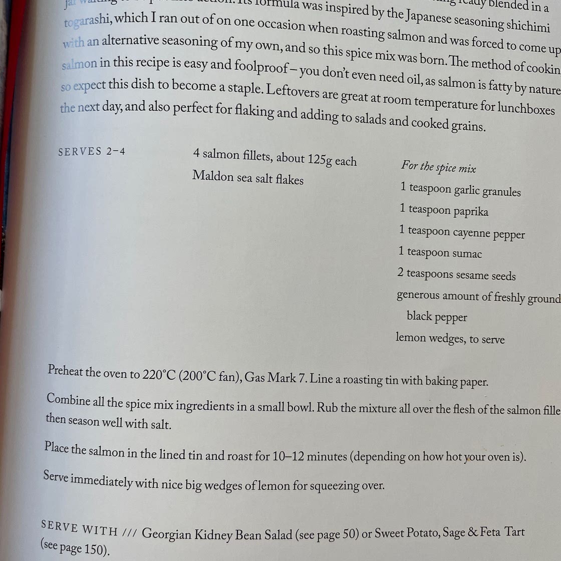 Sesame & spiced roasted salmon - p. 119