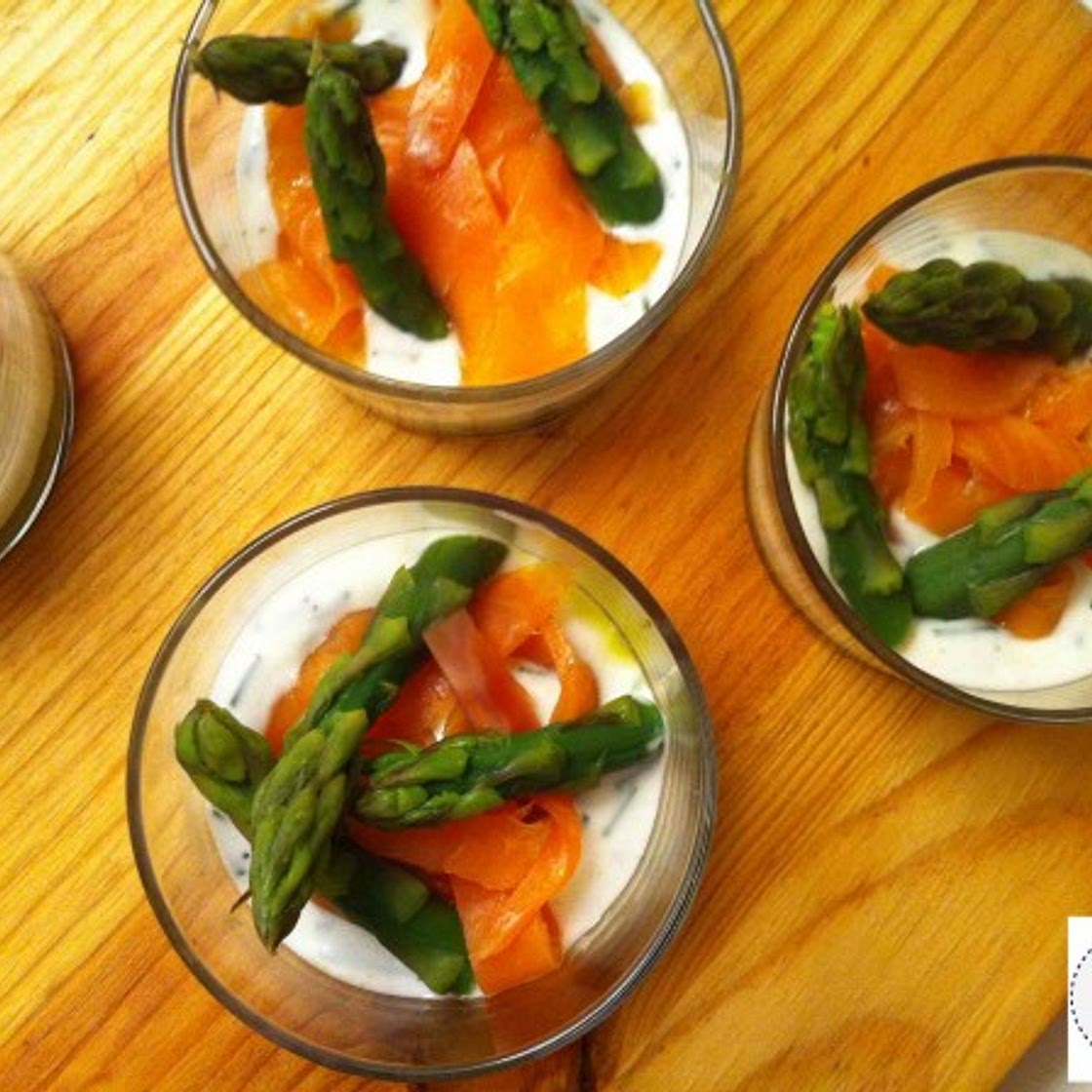Verrine fraîcheur aux asperges 