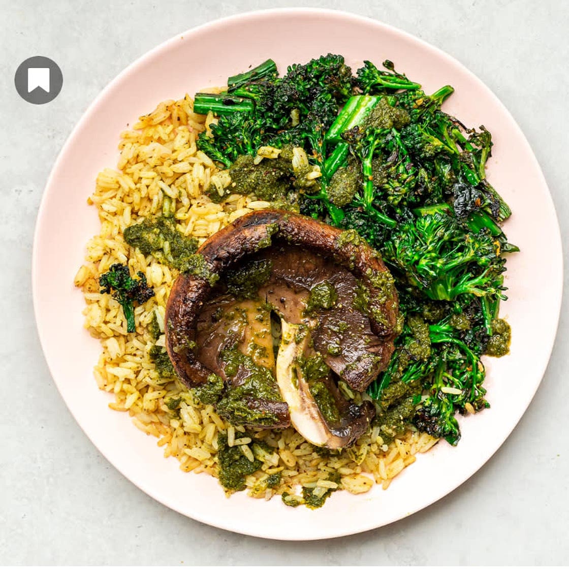 Mushroom Chimichurri Rice Bowl