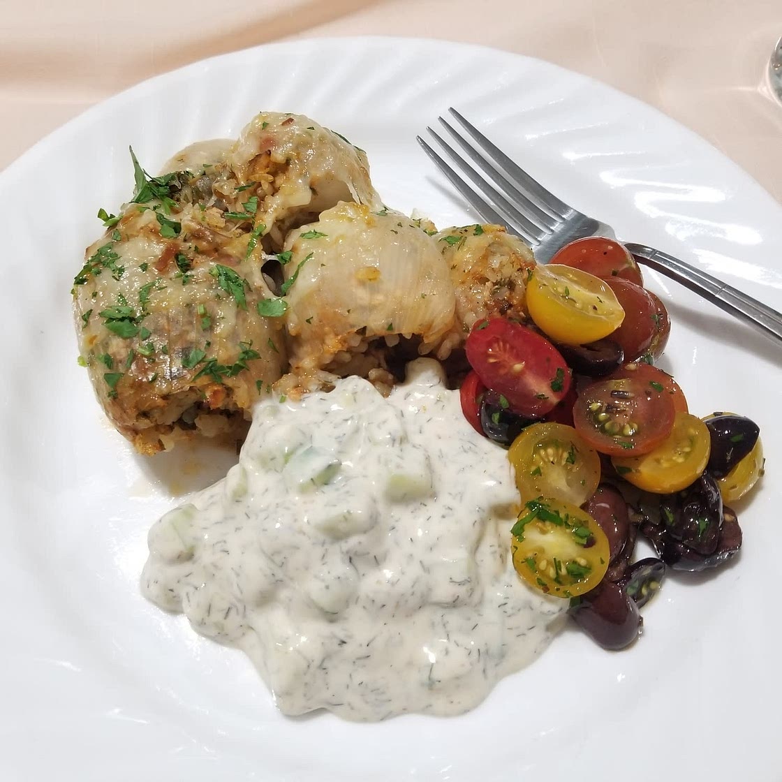 Stuffed Onions with Fragrant Rice and Pine Nuts