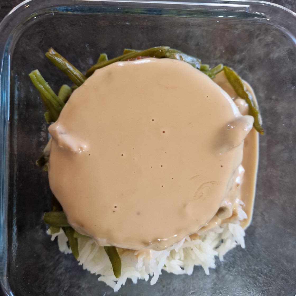 Steak hachés riz et haricots vert