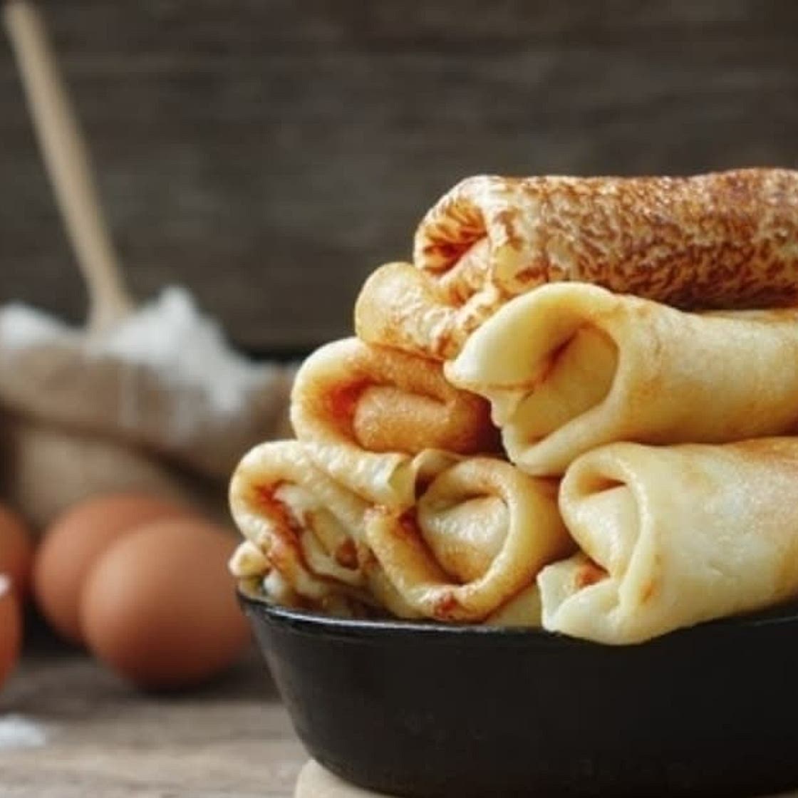 Блинчики с курицей и грибами