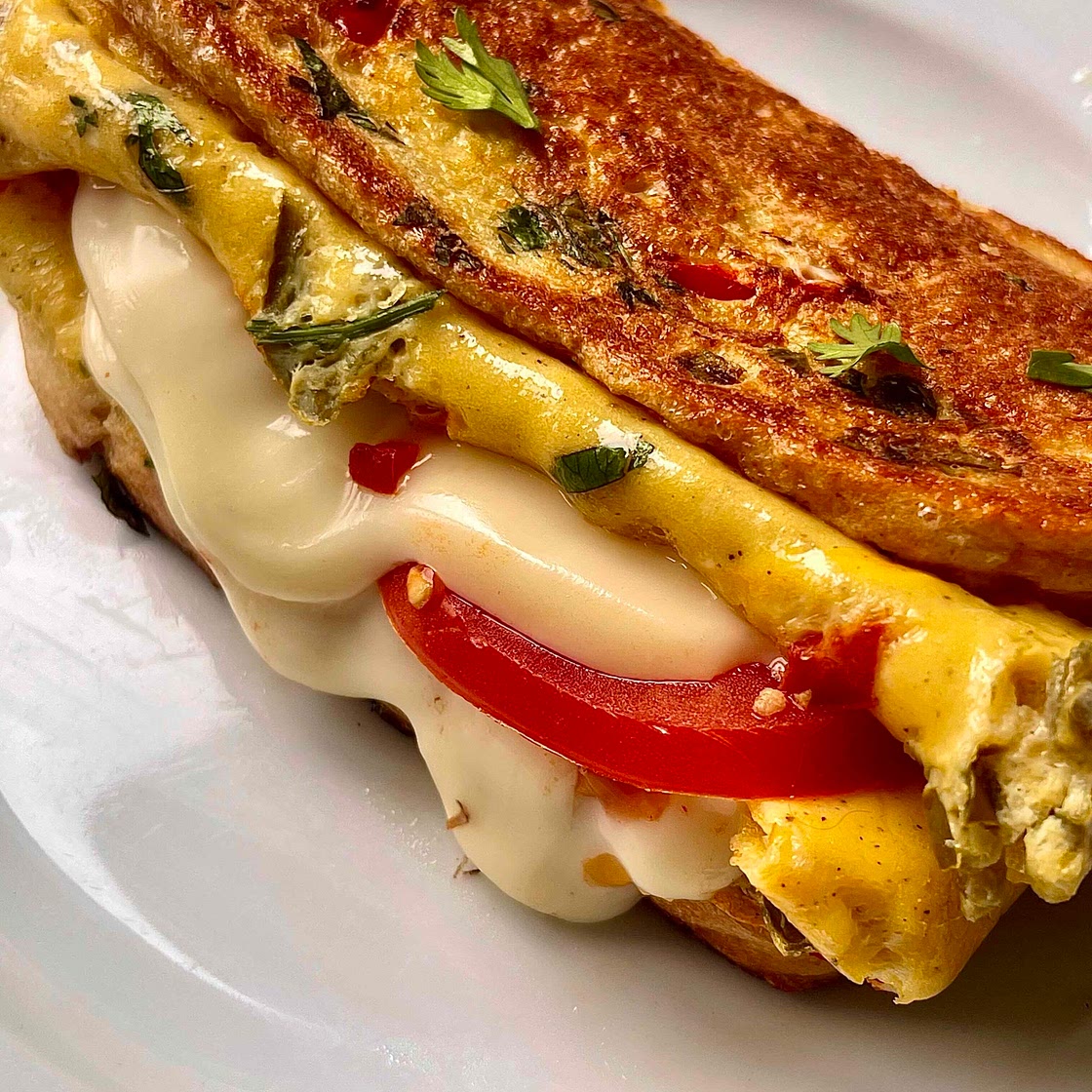 Egg Cheese Tomato Sandwich 
