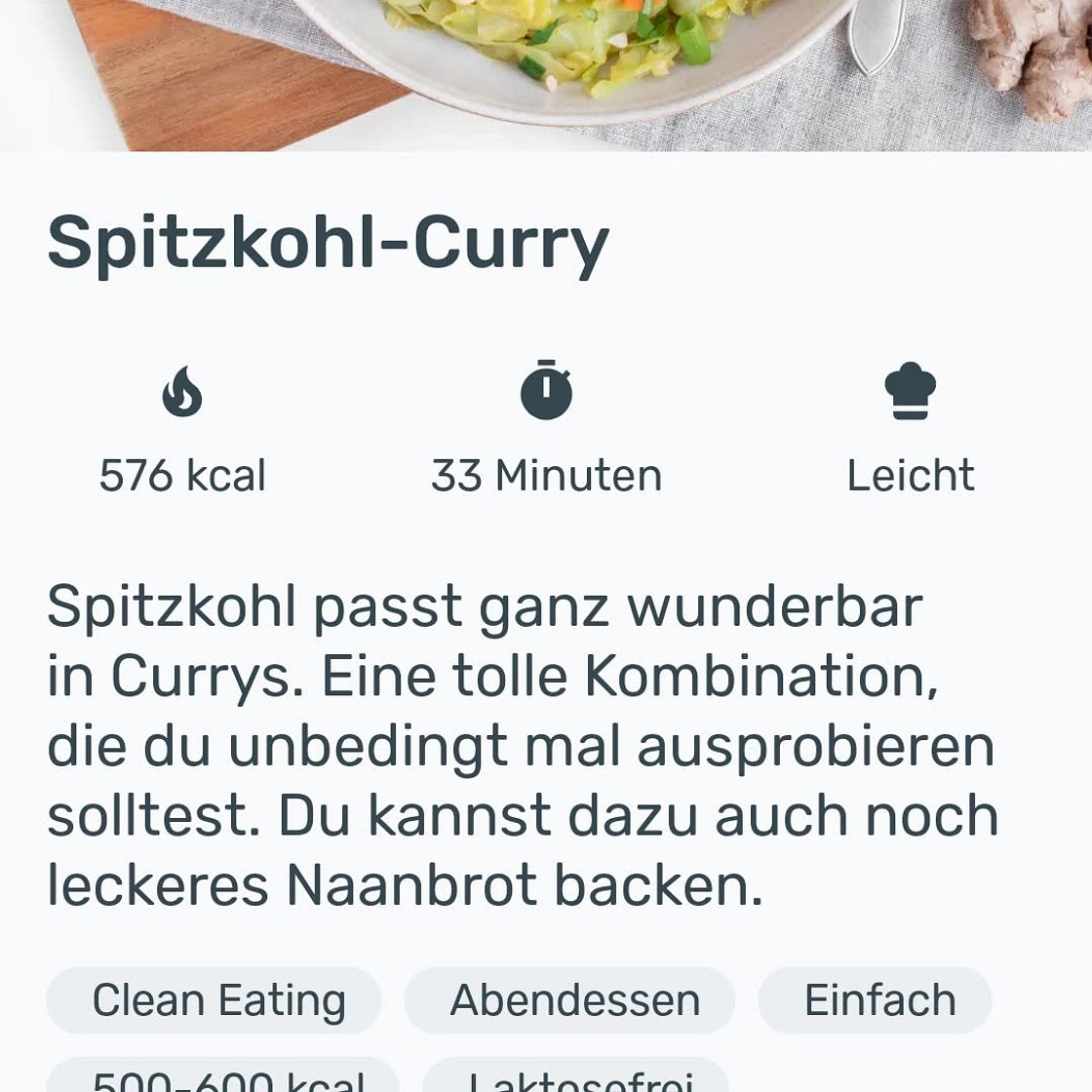 Spitzkohl-Curry

Probiere dieses leckere Rezept von YAZIO aus! 😍

Öffne den Link einfach auf deinem Smartphone oder Tablet. Markiere das Rezept anschließend als Favorit ⭐️, um es in deiner Rezeptliste zu speichern.

 ➡️ Hier geht’s lang: https://to.yazio.com/ZS9v1