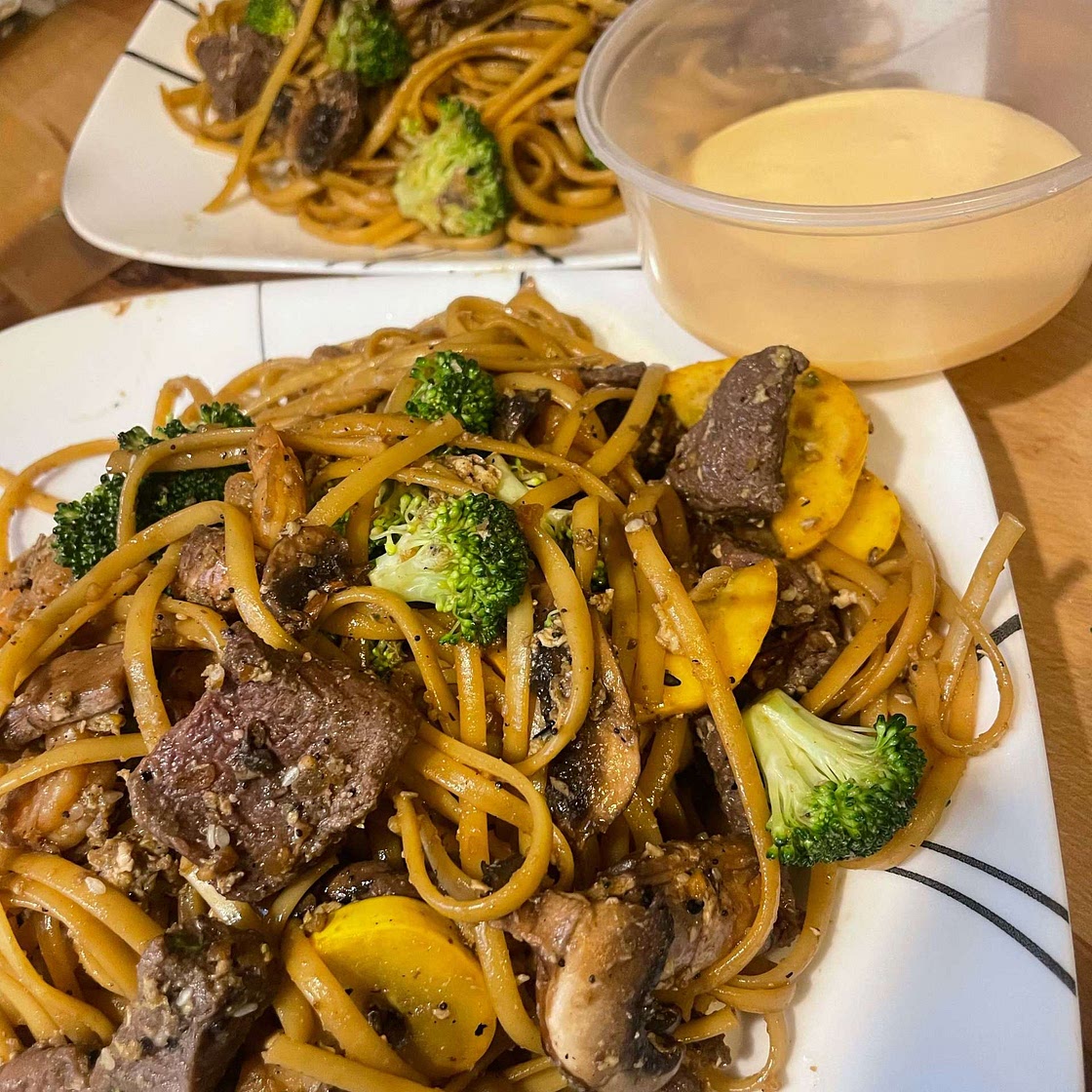 Hibachi Steak Bites with Zucchini and Mushrooms