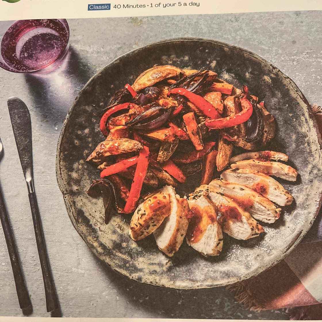 Thyme roast chicken with sweet chilli sauce 