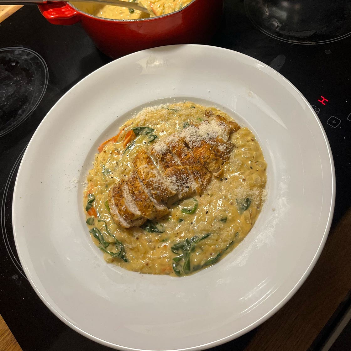 Creamy Tuscan Chicken Orzo