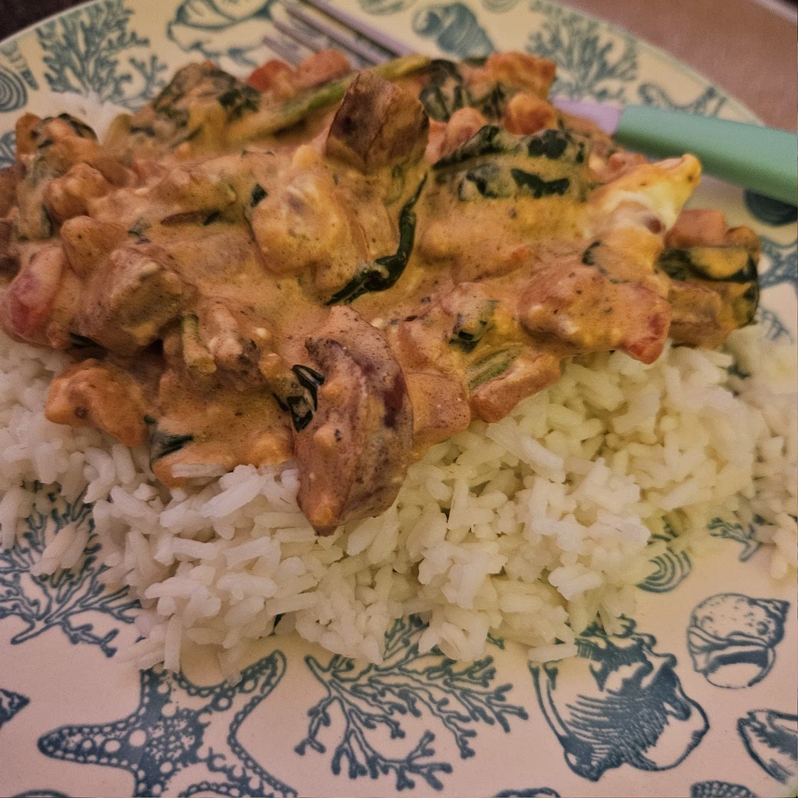 Creamy Smoked Sausage Over Rice