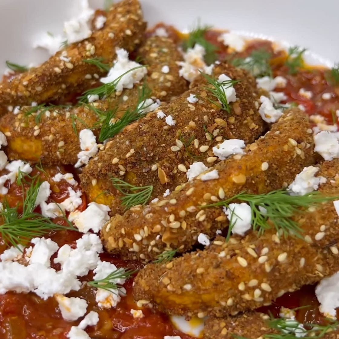 Fried Butternut Squash with Spicy Tomato Sauce | Jake Goldberg
