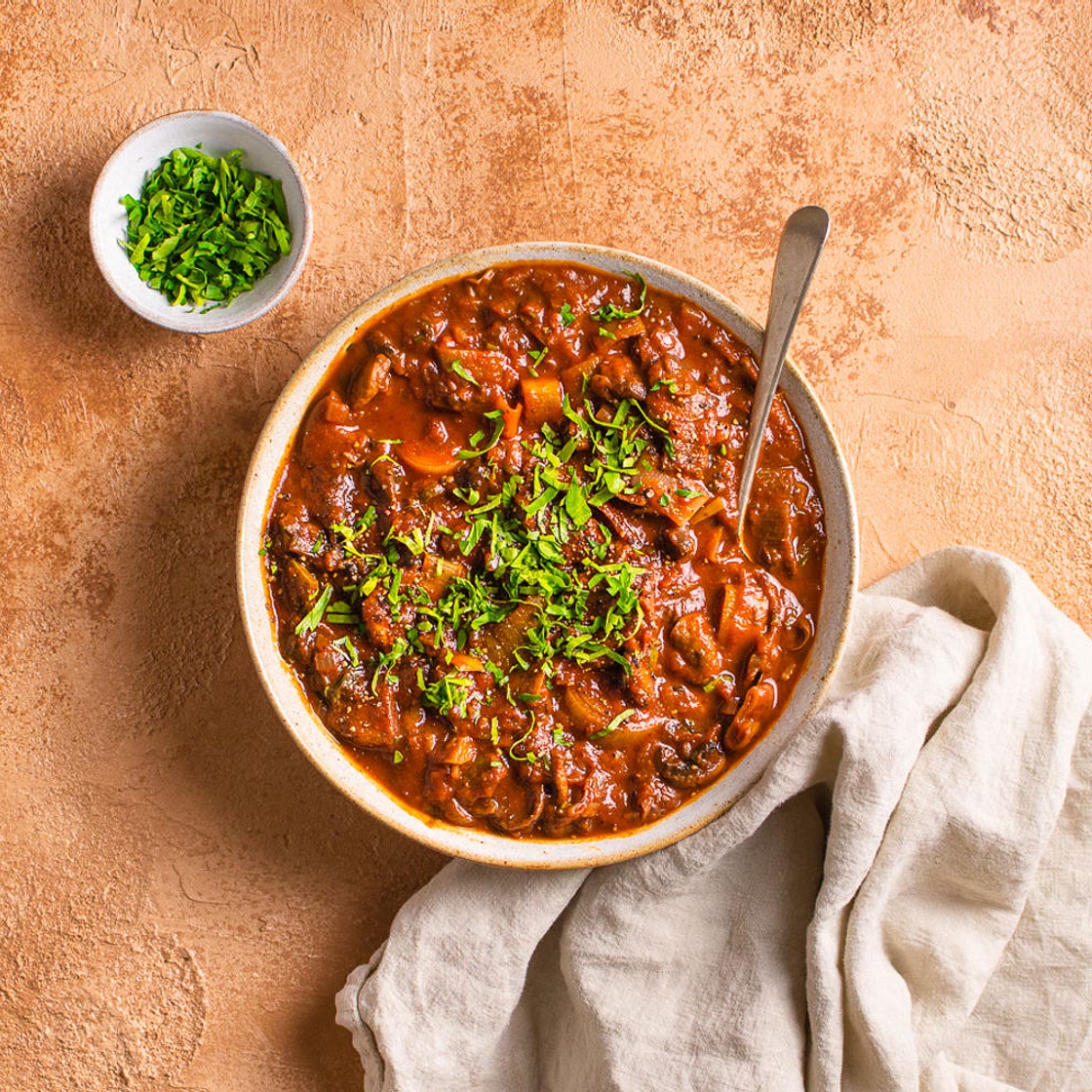 Mushroom Bourguignon