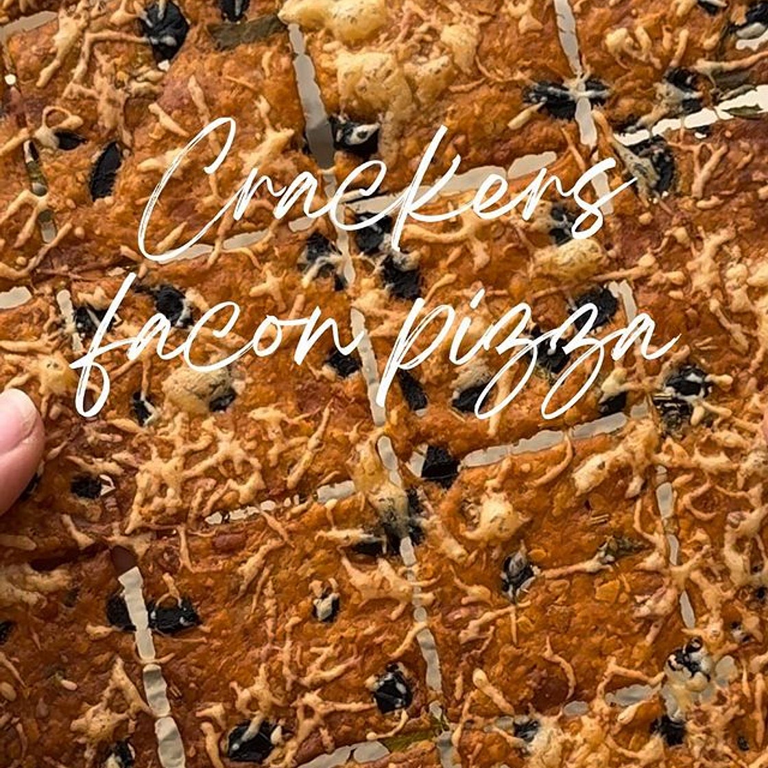 Crackers sain façon pizza