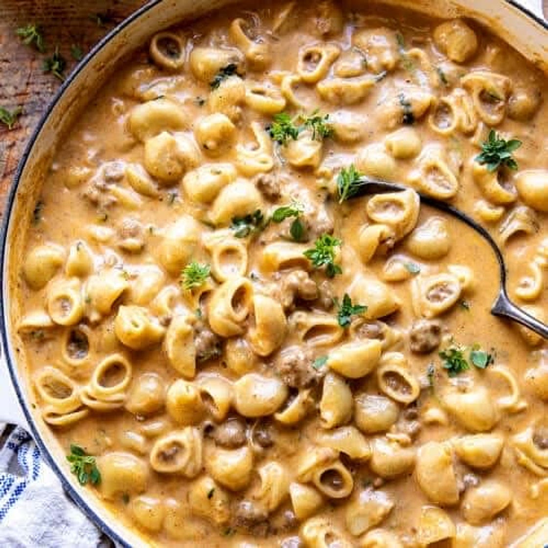 Healthier Homemade One Pot Hamburger Helper - Half Baked Harvest