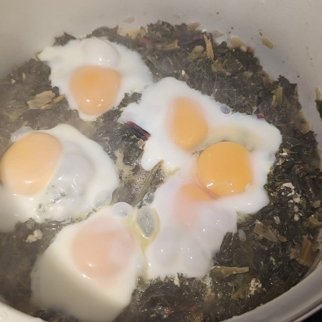Green Shakshuka with Spinach, Chard & Feta