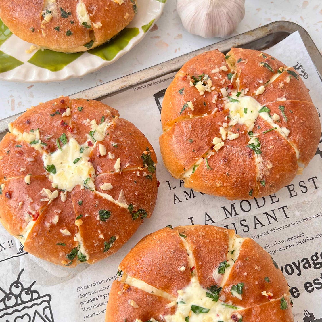 Korean inspired Garlic Bread 