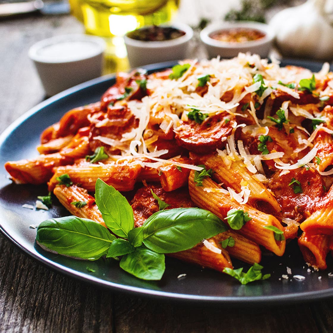 Maple Sausage Penne Pasta
