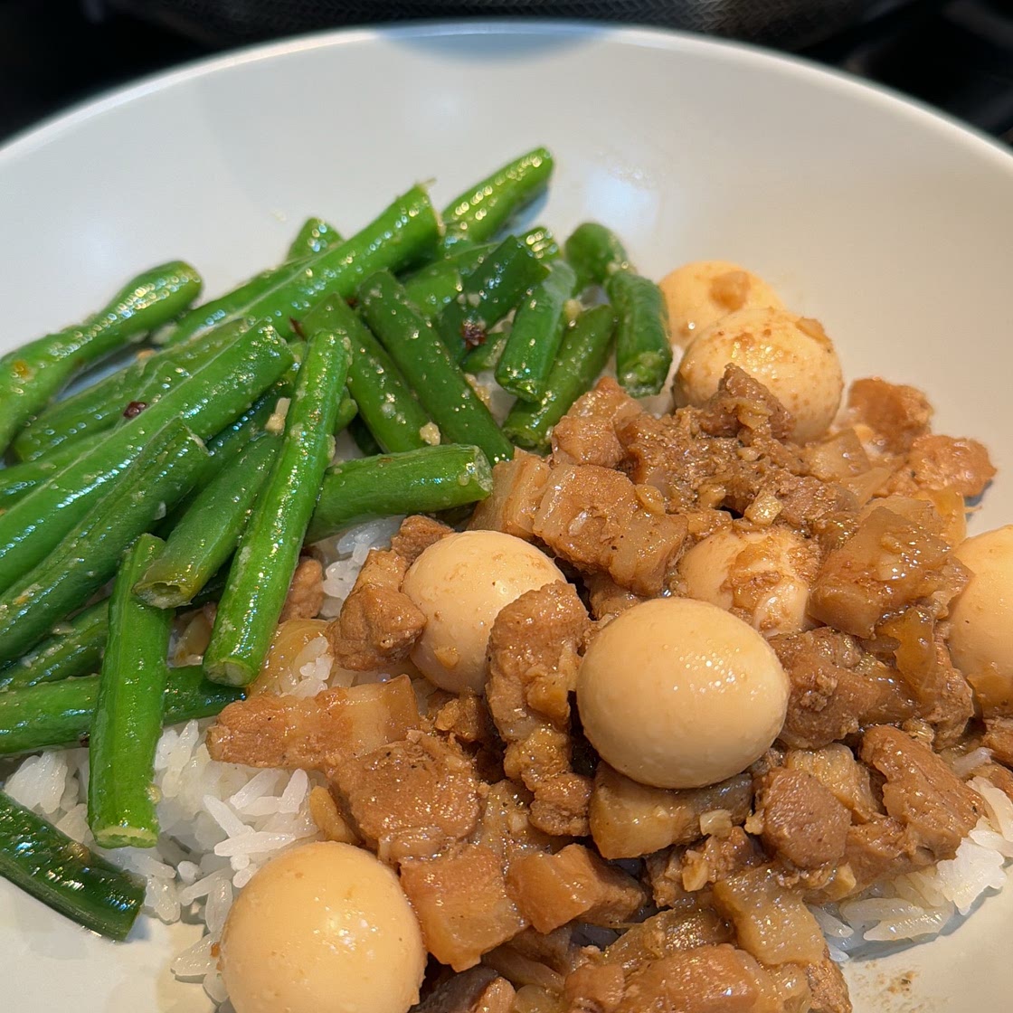Pork adobo with eggs 