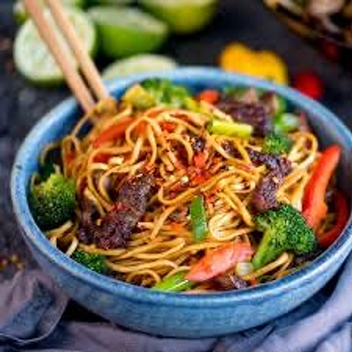 Crispy Chili Beef Noodles