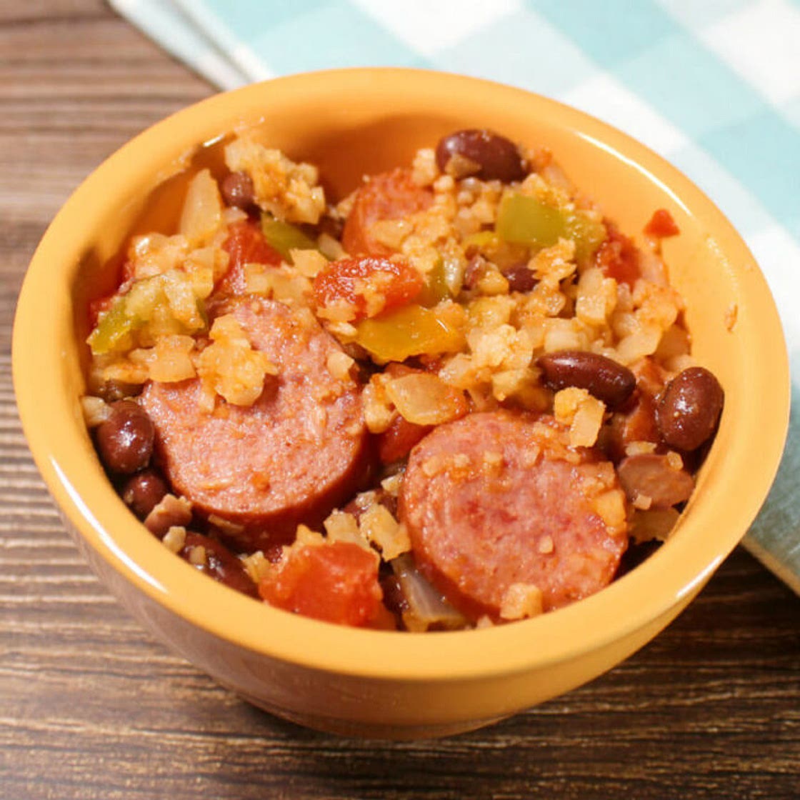 Cajun Sausage Cauliflower RIce