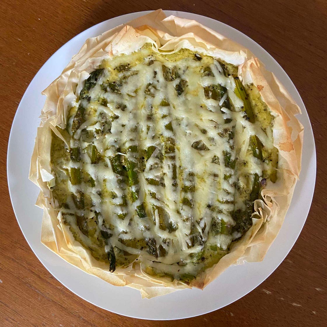 leek and asparagus filo tart 
