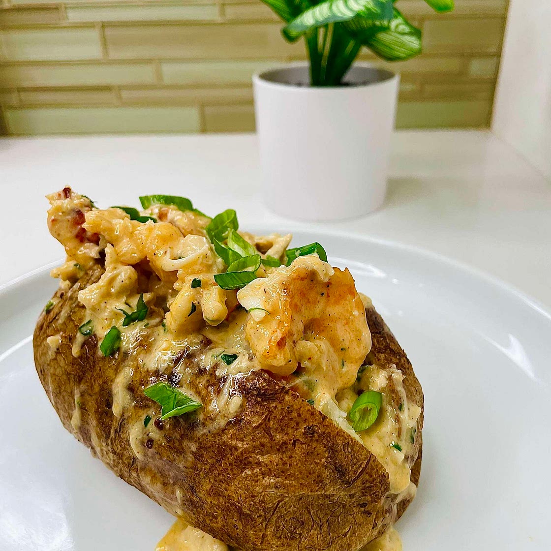 Seafood Baked Potato