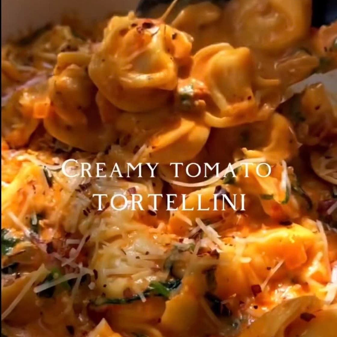 Tortellini in a tomato sauce