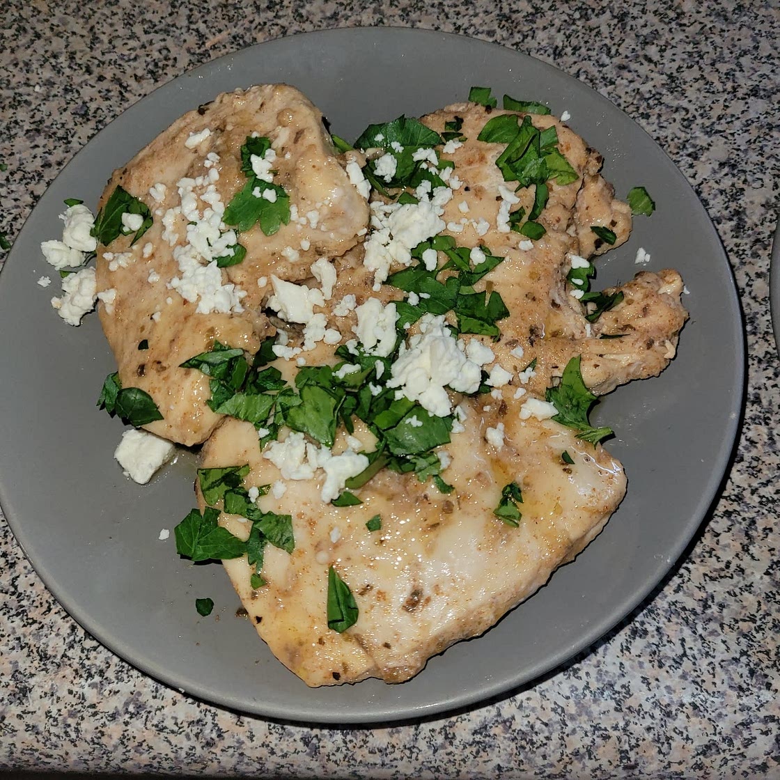 Greek Chicken with Lemon and Feta