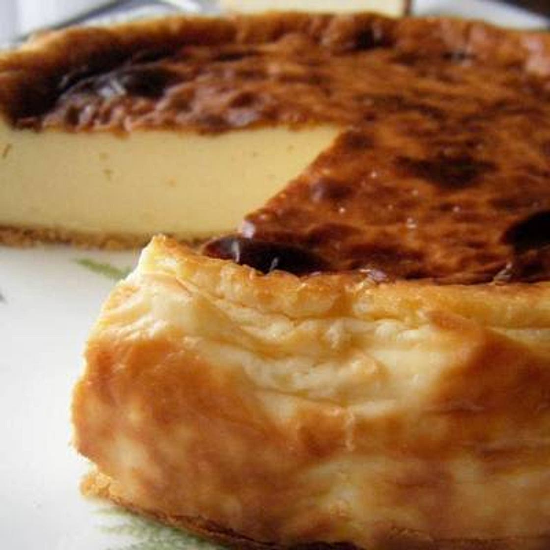 Rich and Browned Camembert Cheesecake