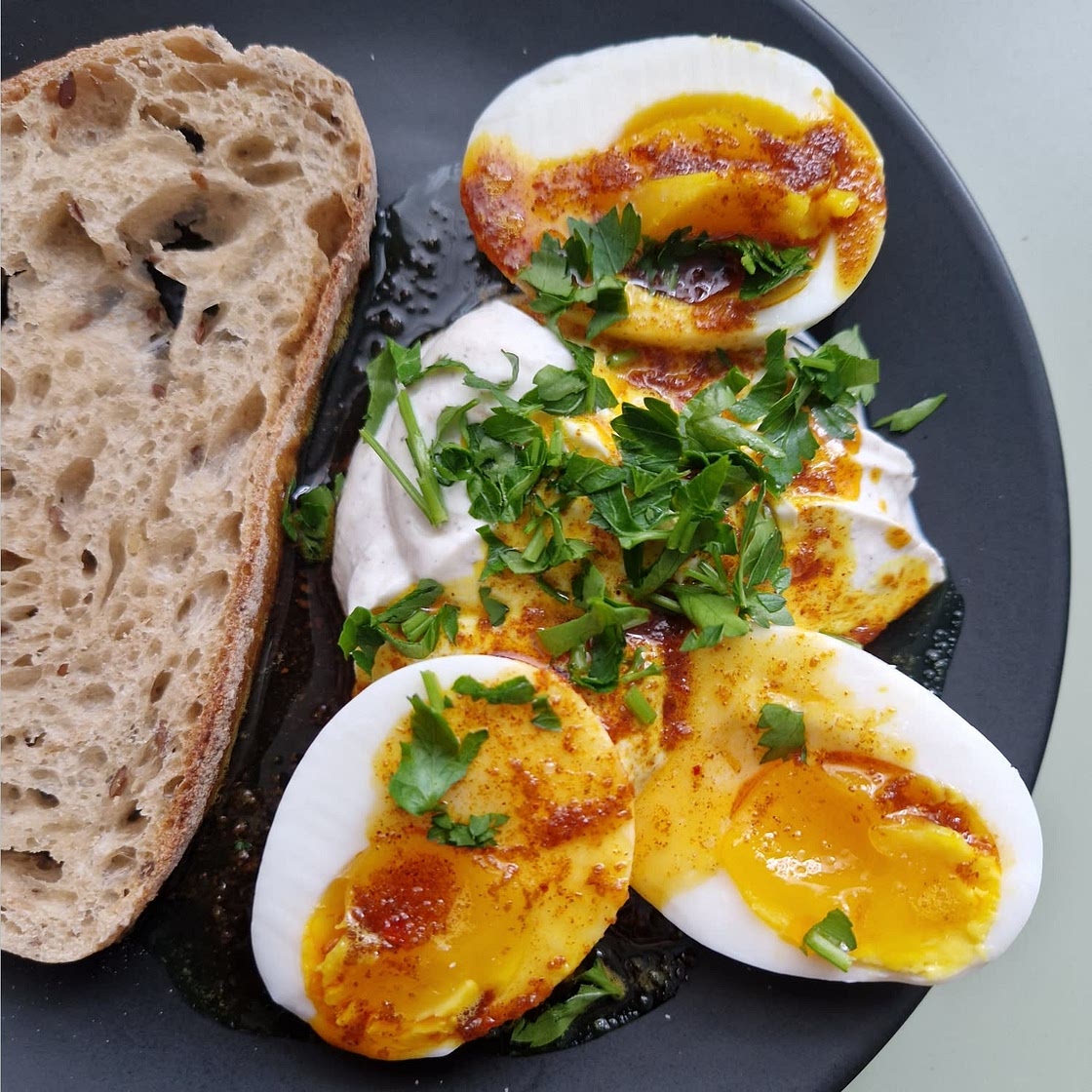 Cilbir (Turkish Eggs)
